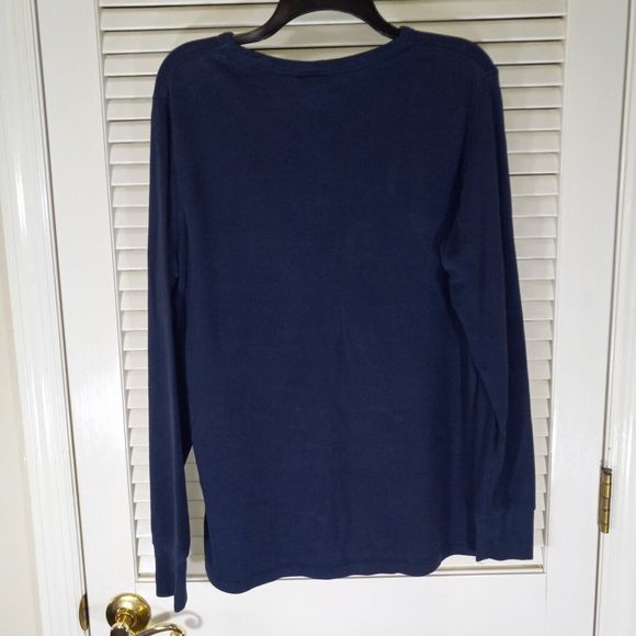 Mens GM Chevy Trucks Long Sleeve Navy Thermal Pullover Shirt XL Chevrolet - Picture 7 of 12